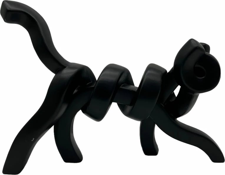 Dekor mace Belma, polirezine, e zezë, 30x8x22 cm