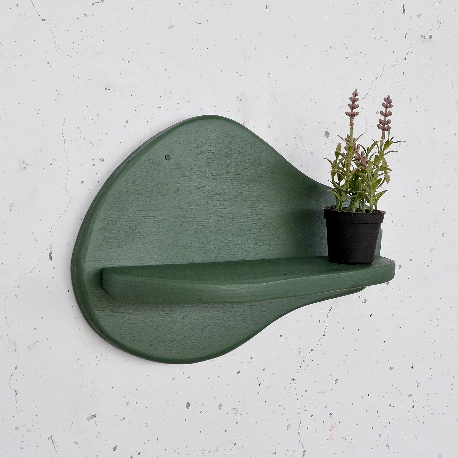 Raft dekorativ muri prej druri, ngjyrë e gjelbër, Skye Decor, Meh220