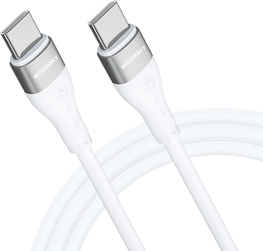 Kabllo USB-C në USB-C Wozinsky WSTCC1, 1m, 65W, Bardhë