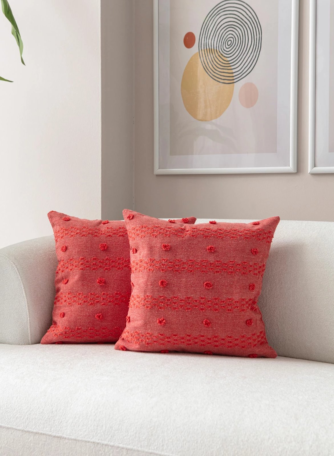 Set mbulesash për jastëkë (2 copë), Evila Originals, Tuffet, e kuqe v5