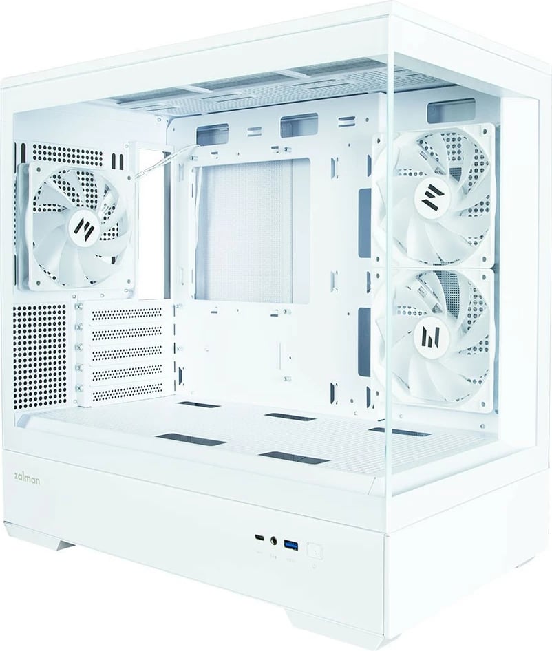 Kasë Zalman P30 White V2, Mini Tower, ARGB, Micro ATX, xham i temperuar, e bardhë Kasë Zalman P30 White V2, Mini Tower, ARGB, Micro ATX, xham i temperuar, e bardhë