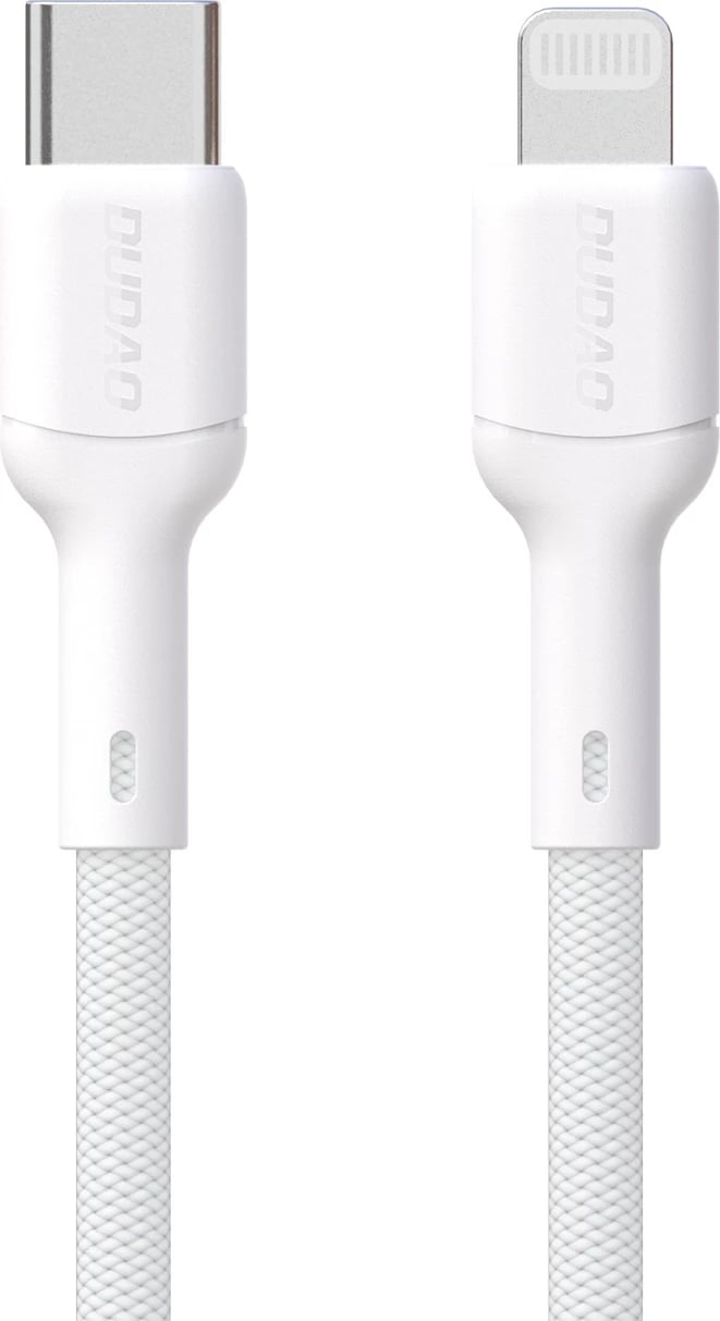Kabllo Dudao L9X, USB-C në Lightning, 1m, 30W, e bardhë