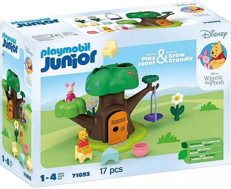 Set figurina Playmobil Junior 71693, Winnie the Pooh dhe Piglet, 17 pjesë