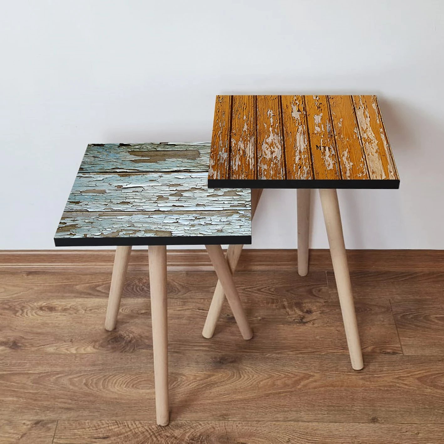 Set tavolina të mbivendosura Skye Decor, 2 copë, ngjyrë e gjelbër, 2Shp516