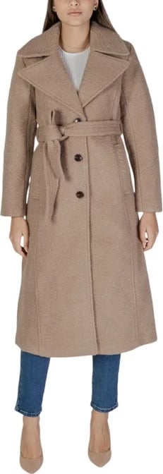 Pallto Vila Clothes për femra, beige