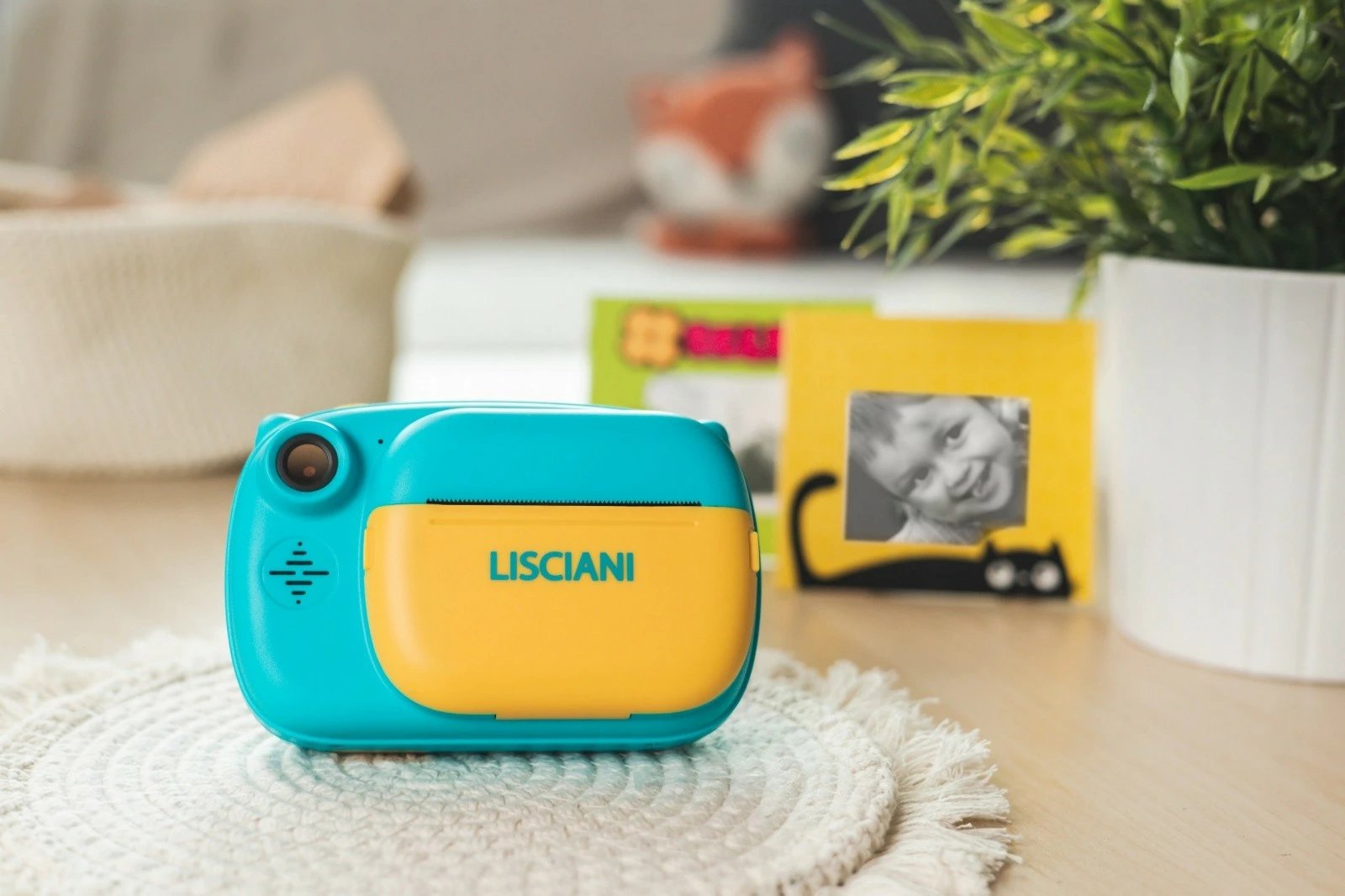 Aparat fotografik për fëmijë Lisciani Print CAM, 3-në-1, Blu/Verdhë, set me aksesorë