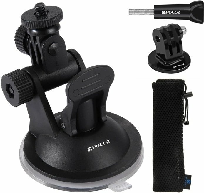Mbajtës xhami për kamera sportive Puluz PU51, për Osmo Action 5 Pro, Insta360 X5, argjendtë
