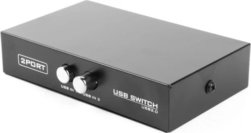 Switch USB për printer 2-nga-1, Gembird DSU-21, 2x USB Type-B në 1x USB Type-A, e zezë
