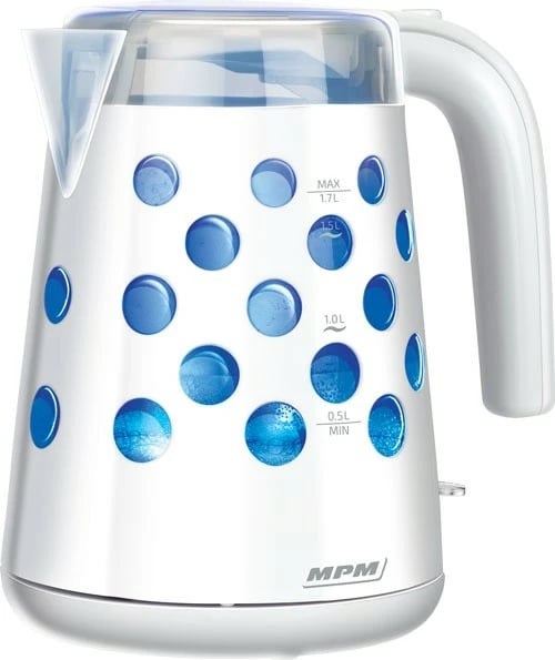 Çajnik elektrik MPM MCZ-86, 1.7 L, dekorativ, bardhë