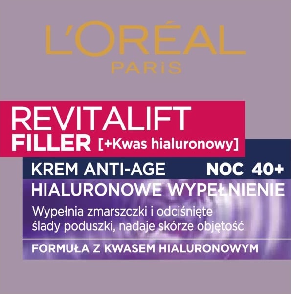 Krem nate për fytyrë L'Oreal Paris Revitalift Filler [HA] për femra, 50ml