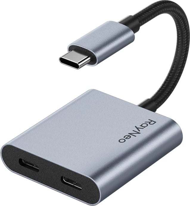 Adapter USB-C për syze XR, RayNeo XRAC-CHA01OS, video 4K 60 Hz, PD 100W