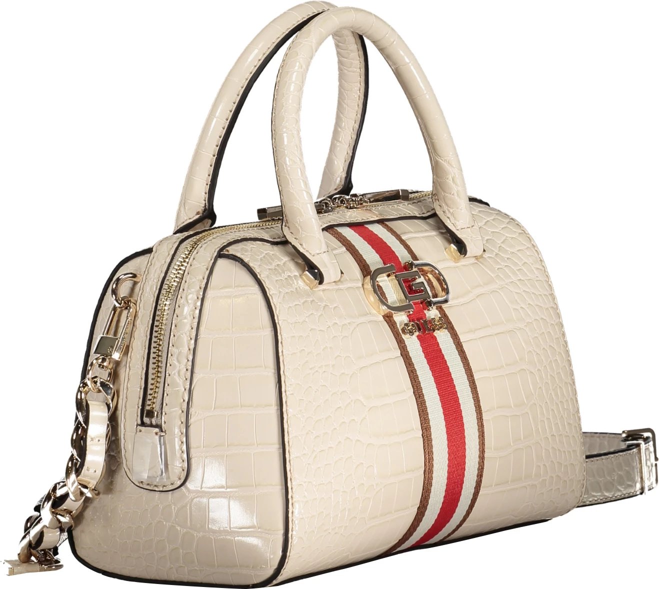 Çantë për femra GUESS JEANS Nelka, beige Çantë për femra GUESS JEANS Nelka, beige