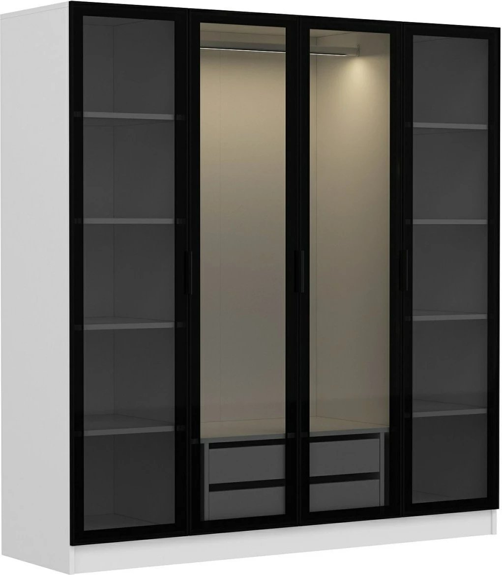 Dollap Hanah Home, Kale - 6661, i bardhë dhe i zi