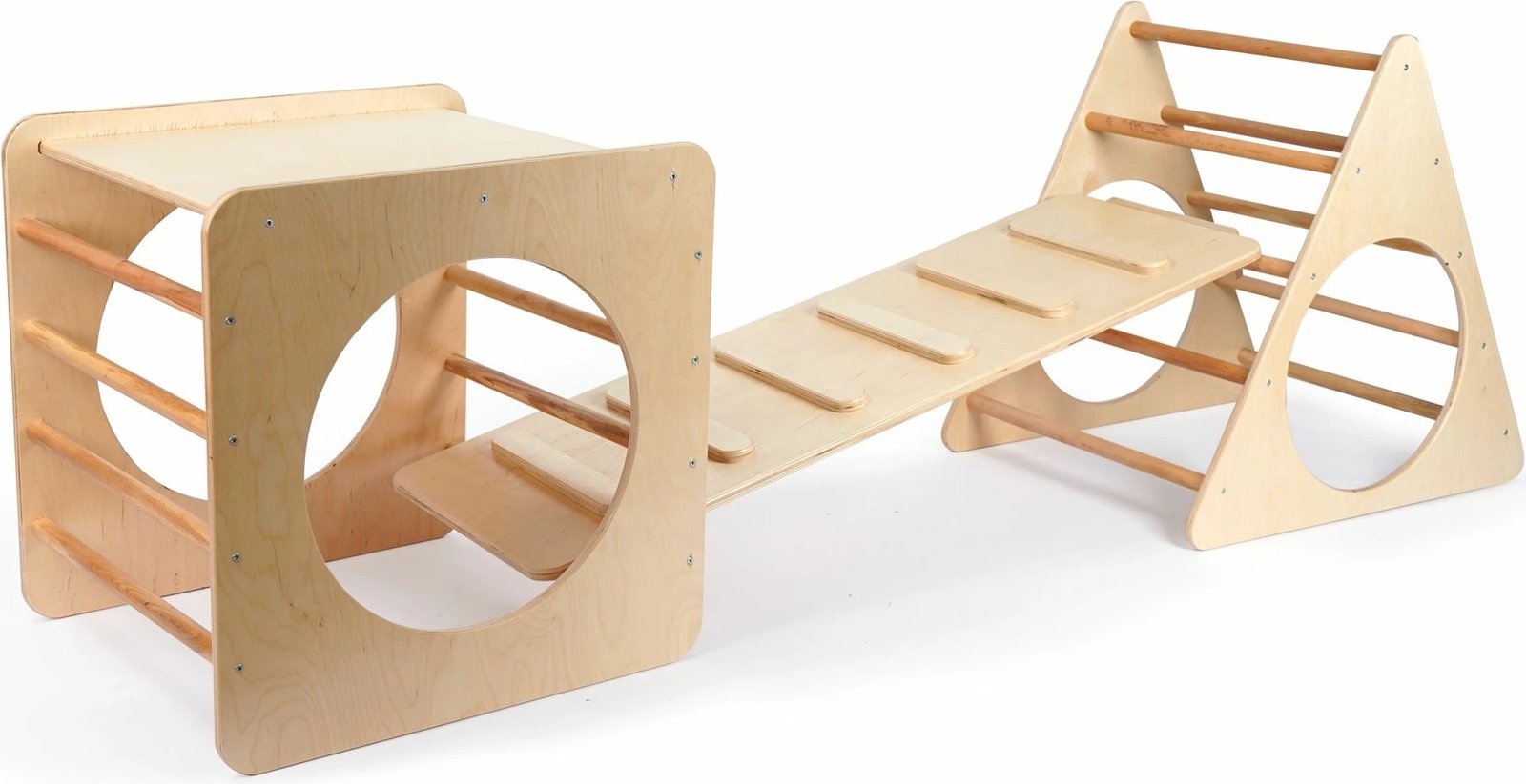 Set ngjitës Pikler, ngjyrë lisi, Skye Decor, BLTYZ-AKTV053, 24 pjesë