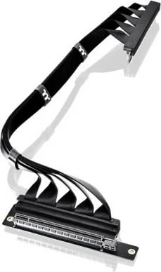 Kabllo riser PCI-E 4.0 Thermaltake 400mm, kënd 90°, e zezë