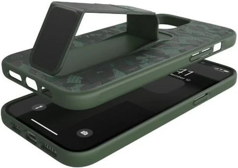 Mbështjellës Adidas SP Grip Case Leopard për iPhone 12 Pro Max, i gjelbër