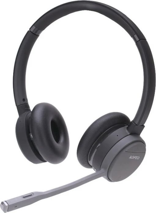 Kufje AGFEO Infinity, Wireless, Office/Call center, 189 g, E zezë