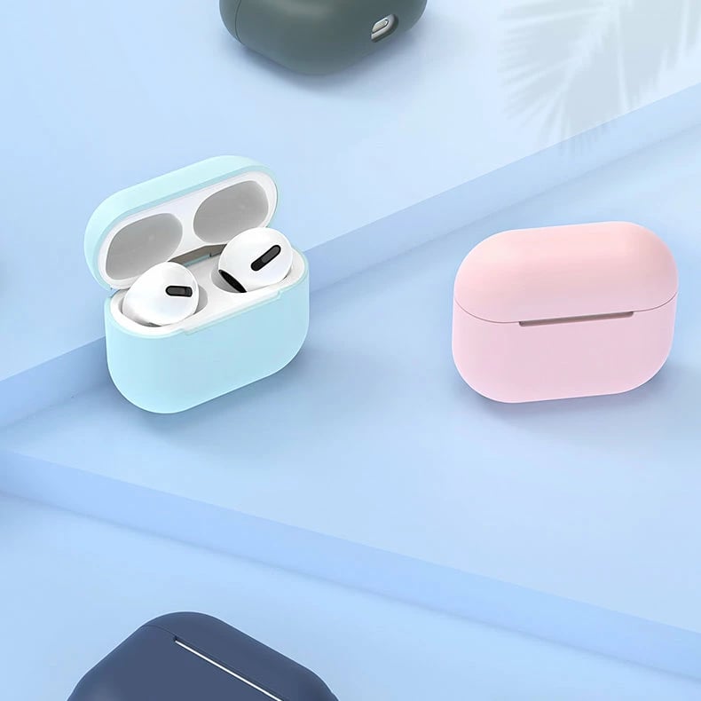 Mbështjellës silikoni për kufje AirPods 3 Hurtel, Blu e errët