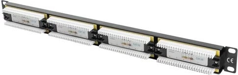 Patch panel Lanberg PPU5-1024-B, 24 porta, 1U, CAT 5e, e zezë