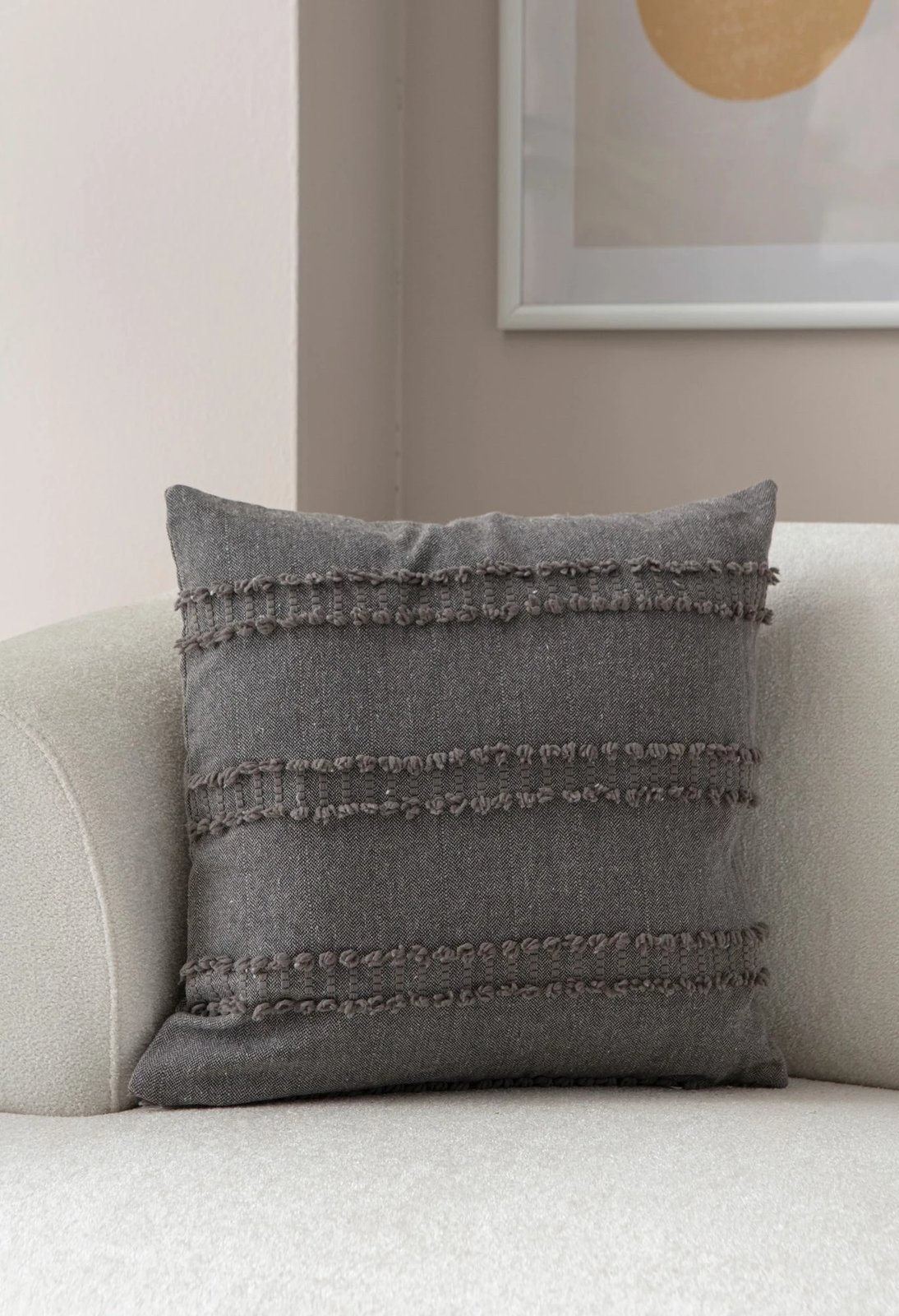 Jastëk dekorativ, ngjyrë gri, Evila Originals, 43x43cm