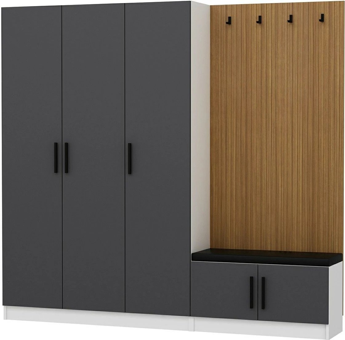 Stendë për korridor Skye Decor, Noah, anthracite, 225x210x35cm