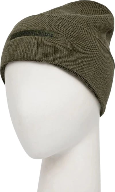 Kapelë Calvin Klein Jeans meshkuj, e gjelbër Kapelë Calvin Klein Jeans meshkuj, e gjelbër