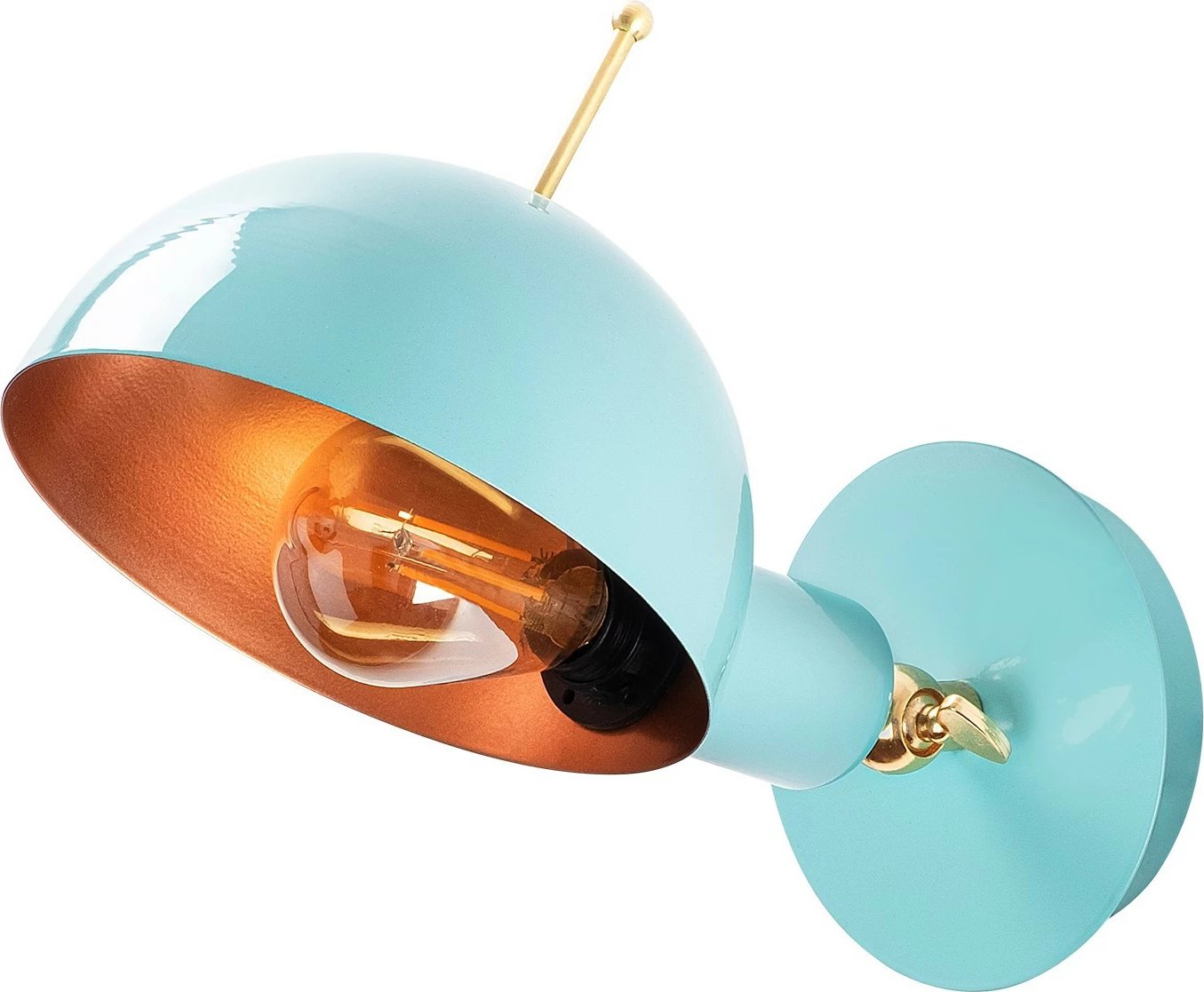 Llambë muri Opviq, Sivani, ngjyrë turquoise dhe bakri, MR-654 Llambë muri Opviq, Sivani, ngjyrë turquoise dhe bakri, MR-654