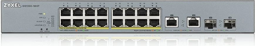 Switch Zyxel GS1350-18HP-EU0101F, Managed L2, Gigabit Ethernet, Gri