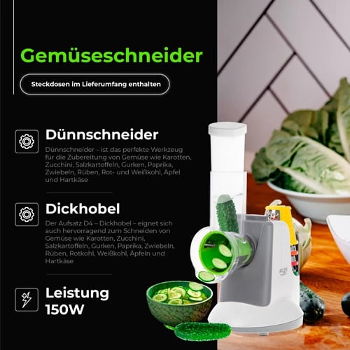 Prerëse perimesh elektrike, Adler AD 4815, 150 W, 5 shtojca