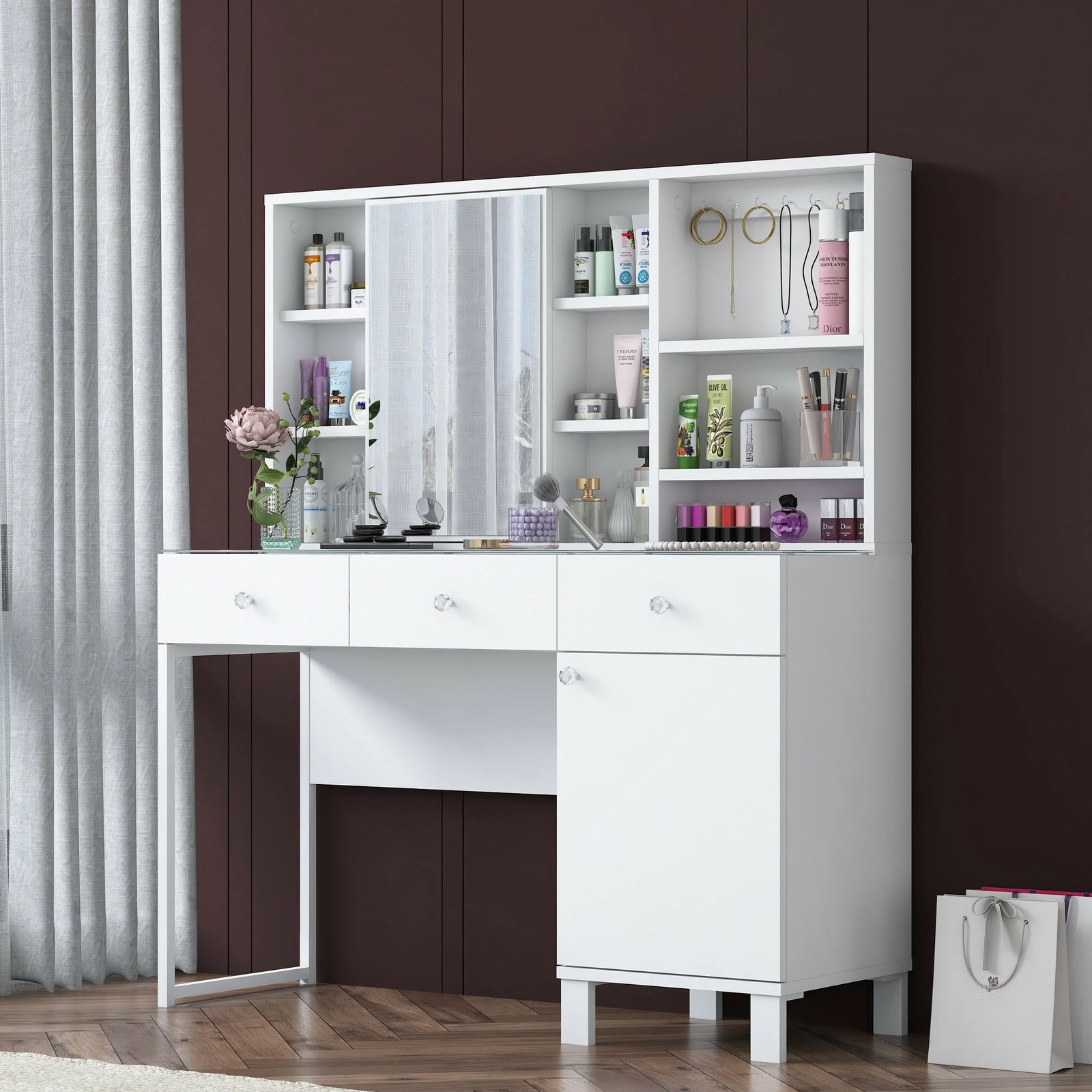 Tavolinë grimi Skye Decor, e bardhë, BJ138 - 3442