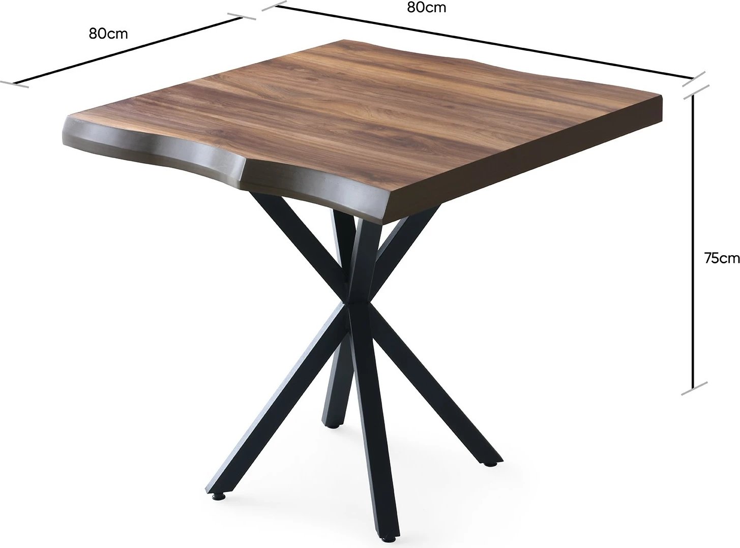 Tavolinë ngrënieje Hanah Home, ngjyrë arre, Safir - 1462