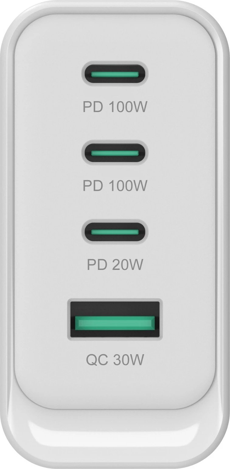 Karikues Conceptronic 4 porta GaN, 3x USB-C, 1x USB-A, 100W, i bardhë