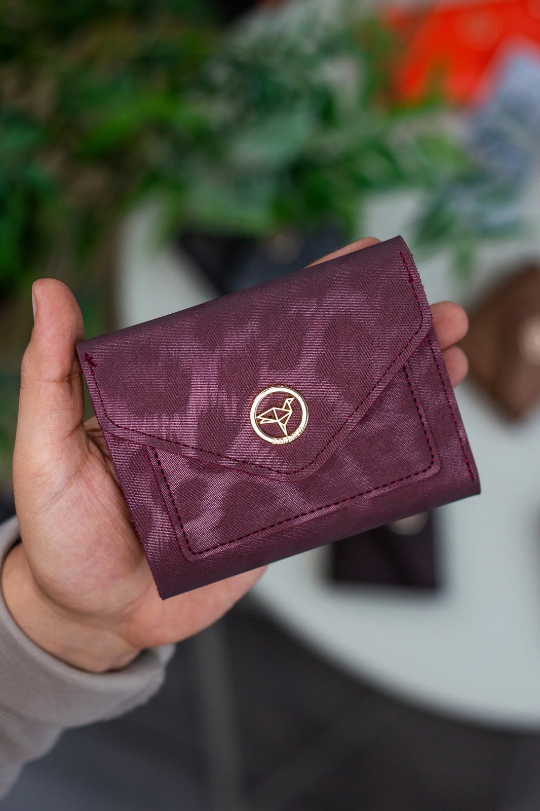 Portofol për gra, Zoozie Bags, ngjyrë e kuqe e thellë, leopard