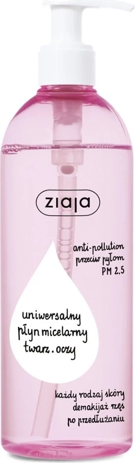 Ujë micelar për fytyrë dhe sy Ziaja Universal Makeup Remover për femra, 390ml
