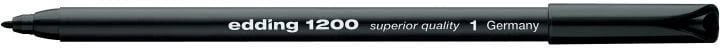 Marker me majë fibrë, Edding 1200, vijë 1-3 mm, bojë me bazë uji, e zezë