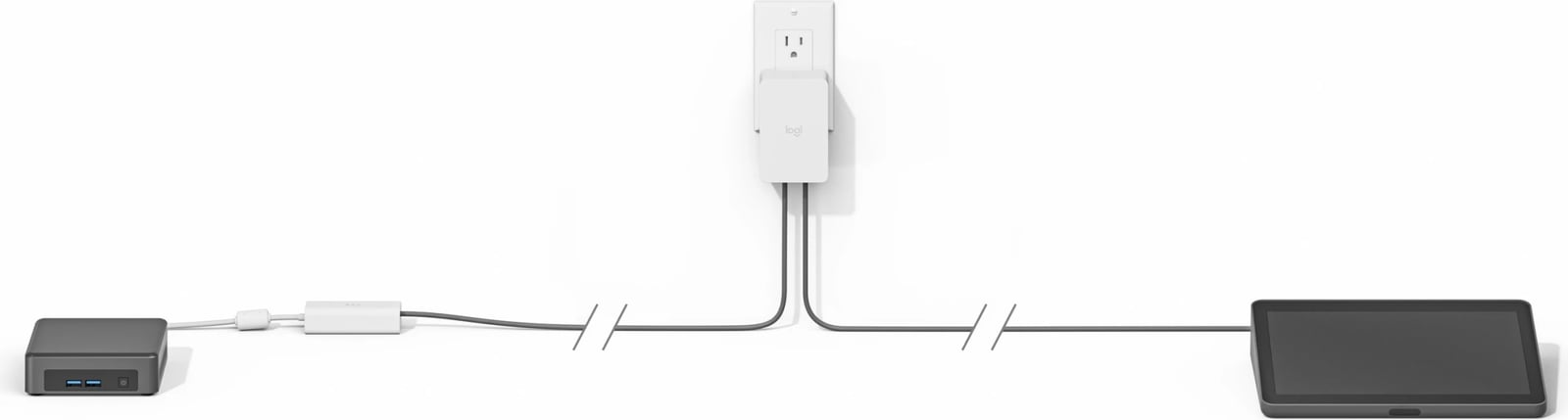 Kit Cat5e Logitech, 40 m, Graphite