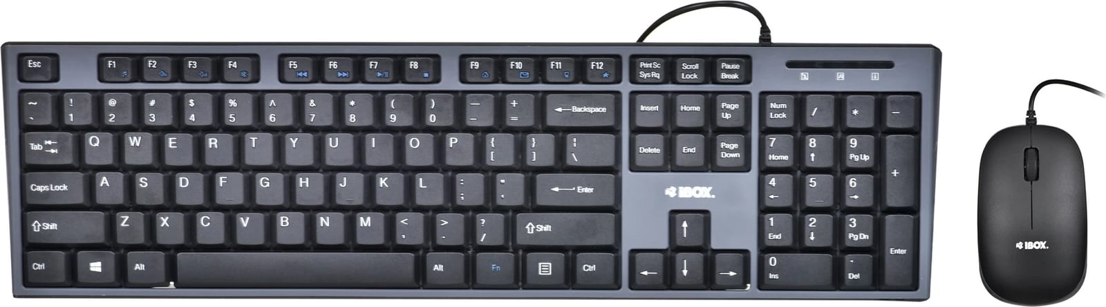 Tastierë dhe maus IBOX IKMS606, USB, QWERTY, Anglisht, E zezë Tastierë dhe maus IBOX IKMS606, USB, QWERTY, Anglisht, E zezë