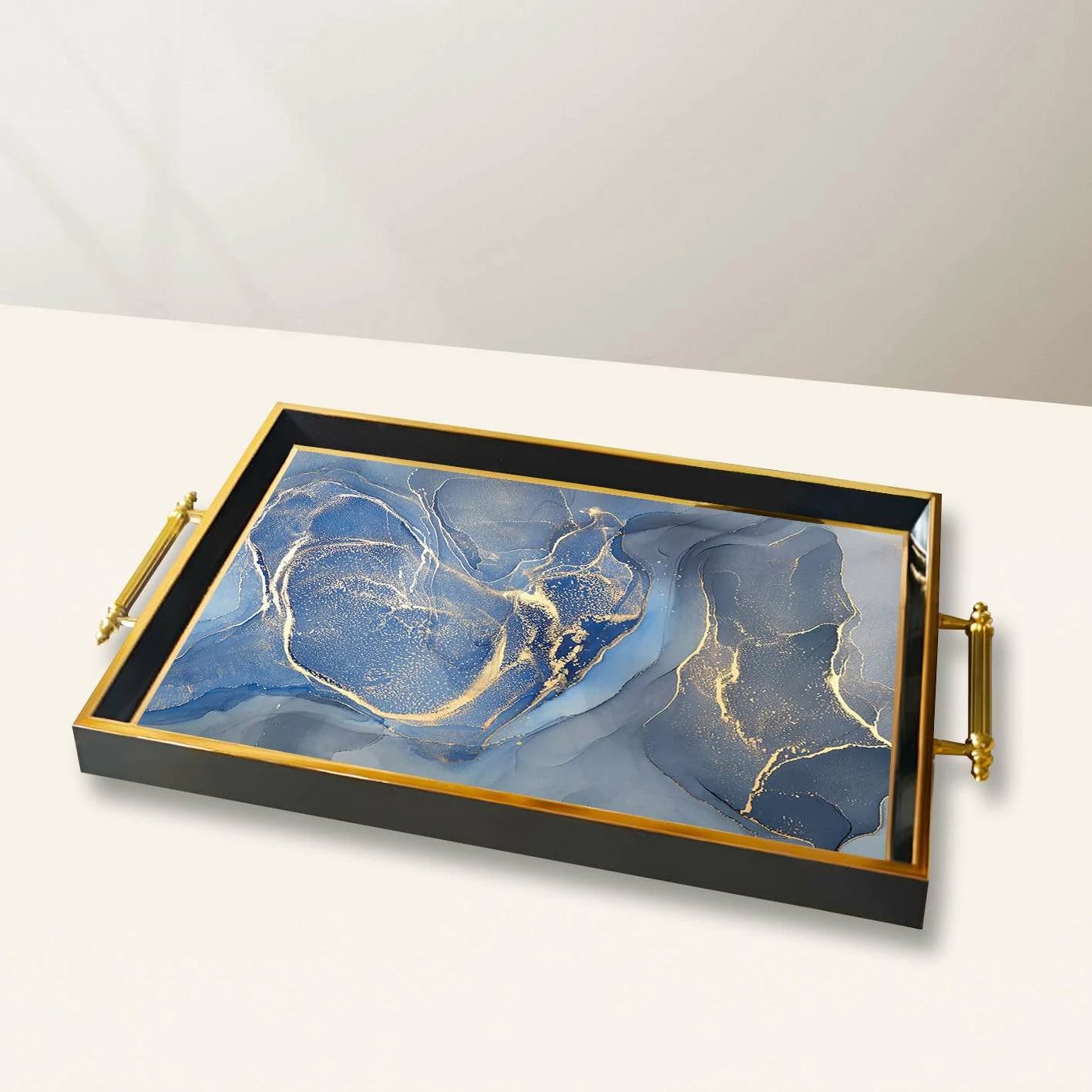 Tabaka xhami, dizajn elegant, shumëngjyrëshe, TPA10039, 50x29x3.5cm