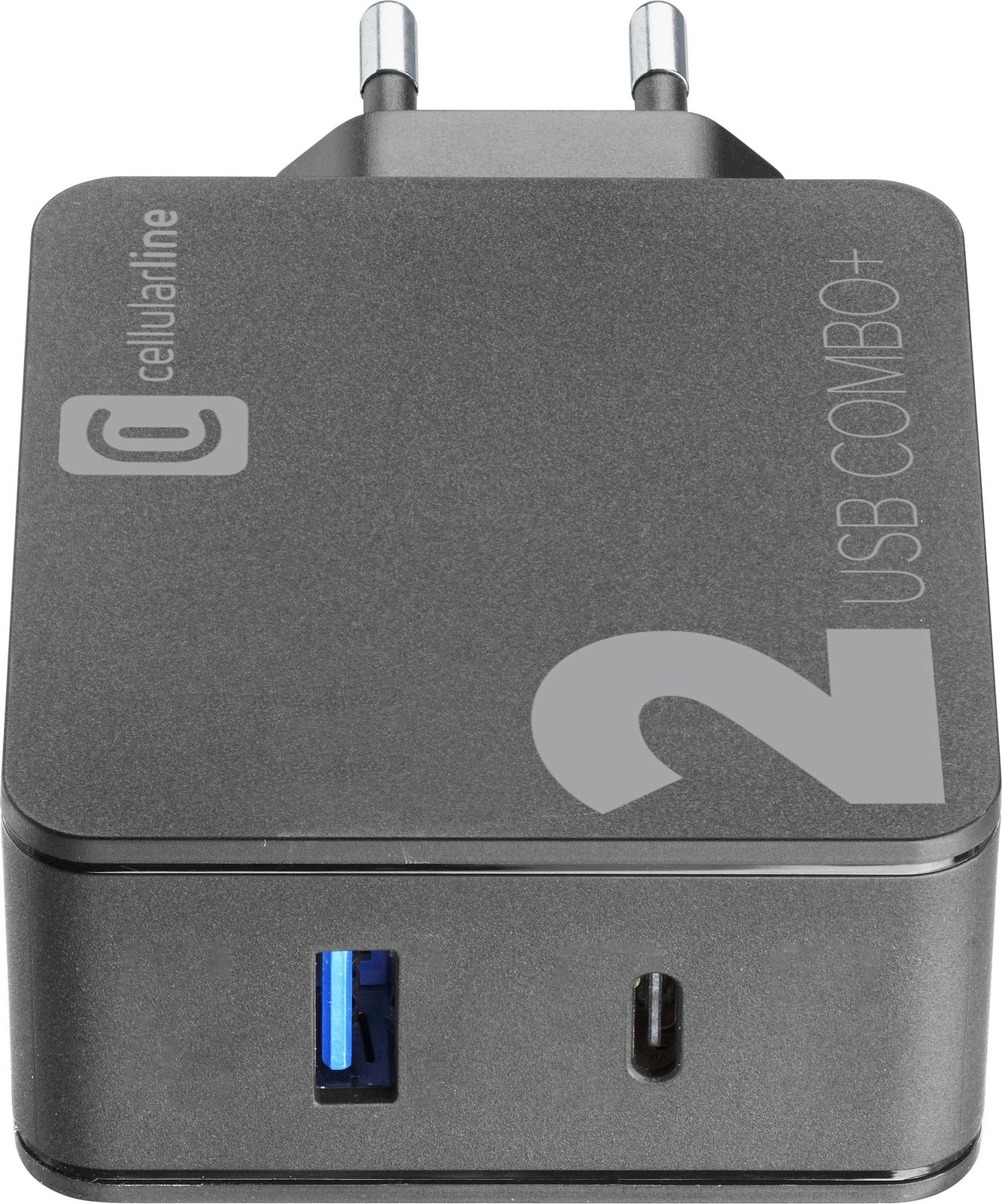 Karikues Cellularline MULTIPOWER 2 COMBO PLUS, 48W, 2 porta, USB-C/USB-A, i zi