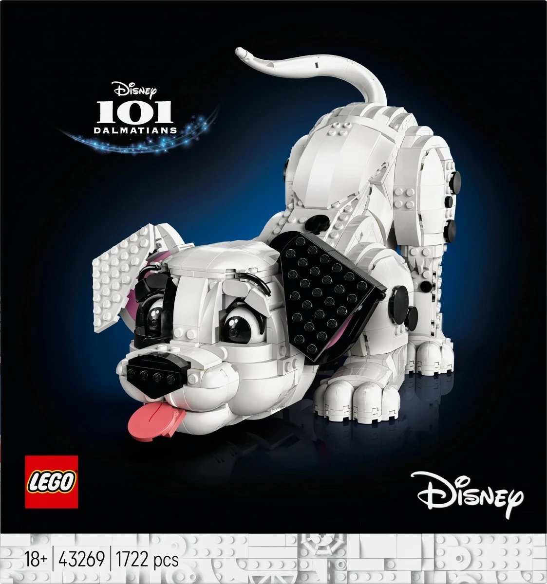Set LEGO Disney 101 Dalmatianët 43269, 1722 pjesë, 22 cm, i bardhë/zi
