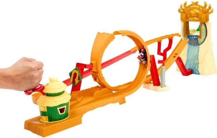 Set garash Hot Wheels Mario Kart Island Donkey Konga, Super Mario, 1:64, portokalli