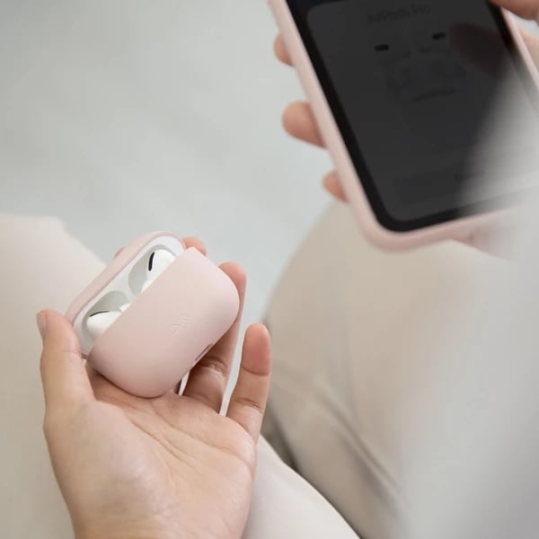 Mbështjellës UNIQ Lino për AirPods Pro, silikon, i zi