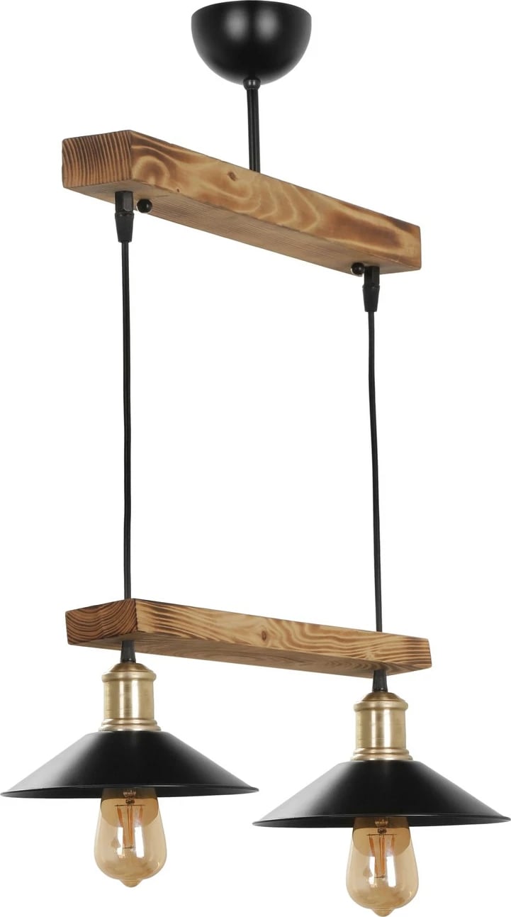 Llambë tavani Opviq, trup druri, 8363-2, kafe & e zezë