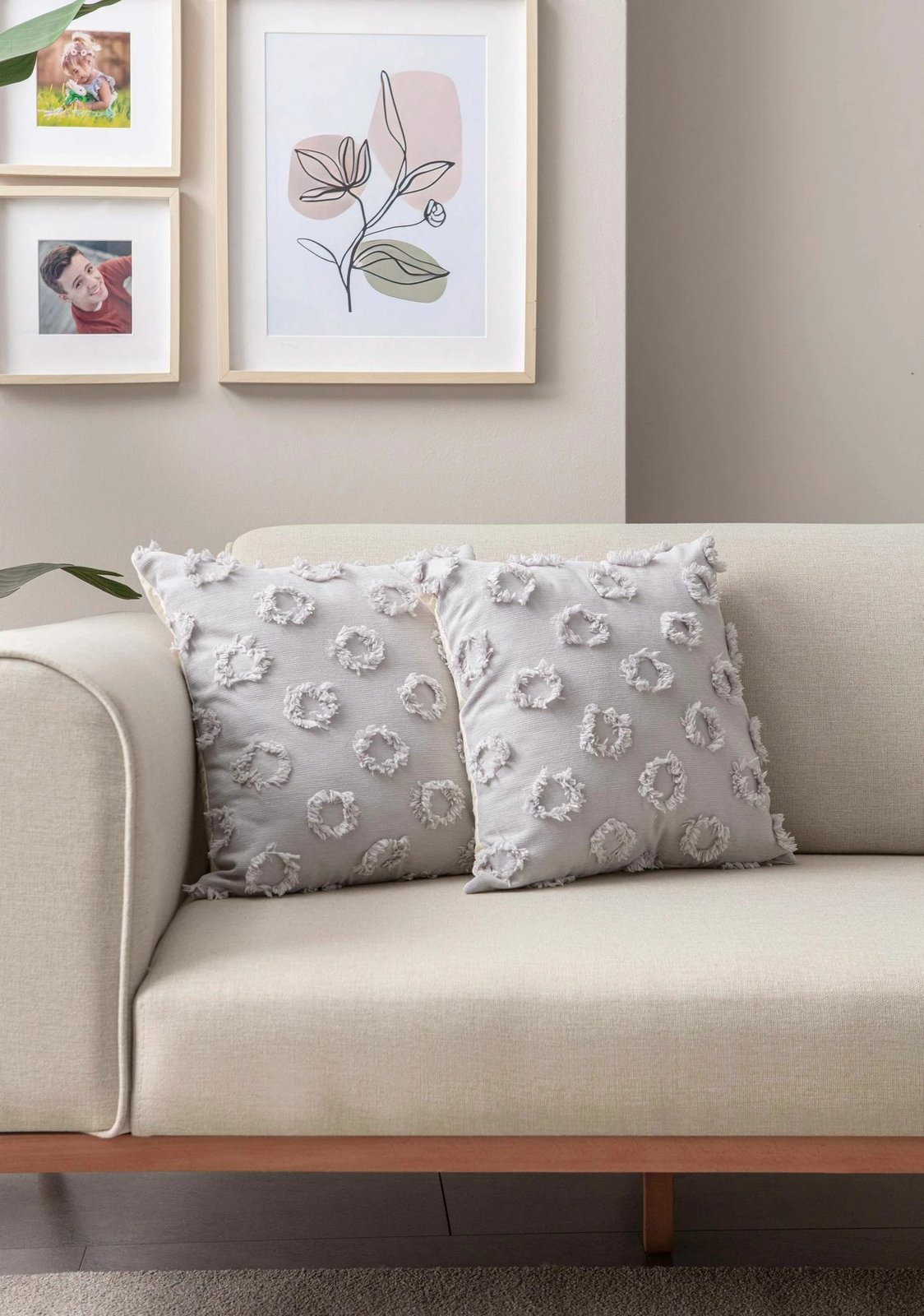 Set mbulesash për jastëkë (2 copë), Evila Originals, ngjyrë gri, 2029