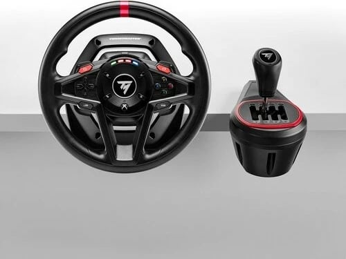 Set timon lojërash, Thrustmaster T128 Shifter Pack 4460267, 900° Force Feedback, me pedale dhe shifter, PC/Xbox, me kabllo, e zezë