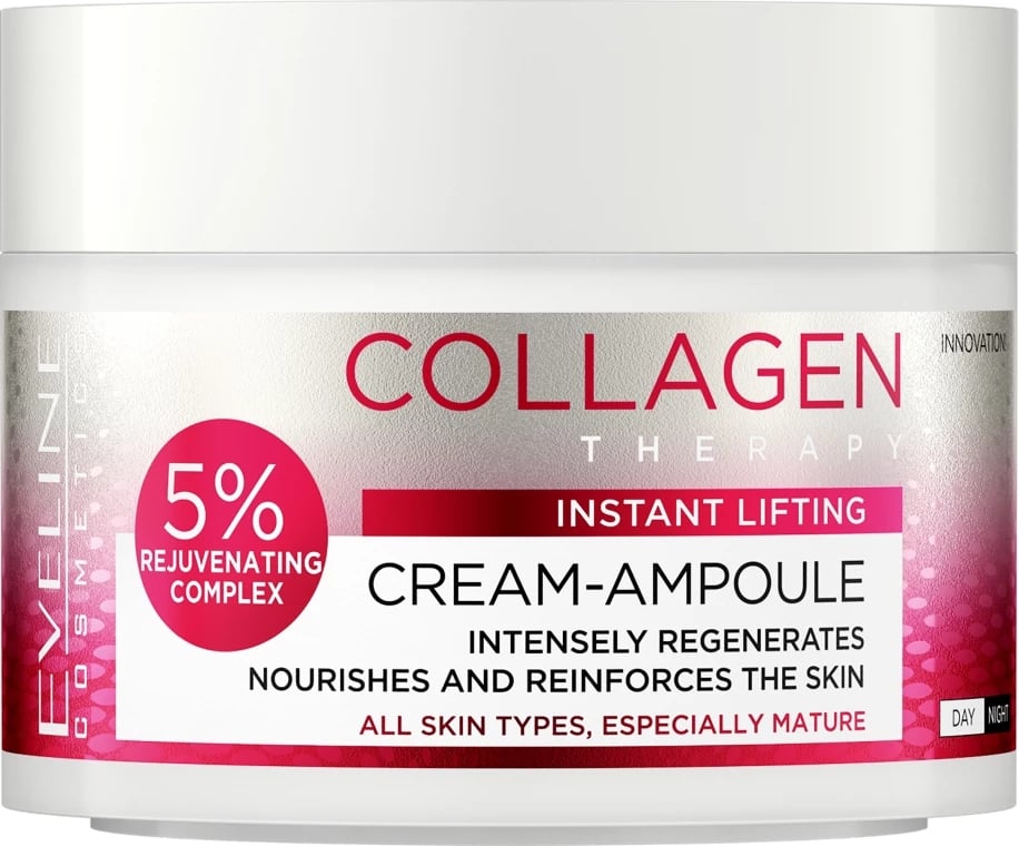 Krem për fytyrë për femra Eveline Cosmetics Collagen Therapy Cream Ampoule 50ml