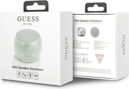 Altoparlant Bluetooth Guess GUWSALGEG mini, gri