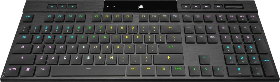 Tastierë mekanike Corsair K100 RGB AIR, full-size, RGB, wireless/USB, gjermanisht, e zezë