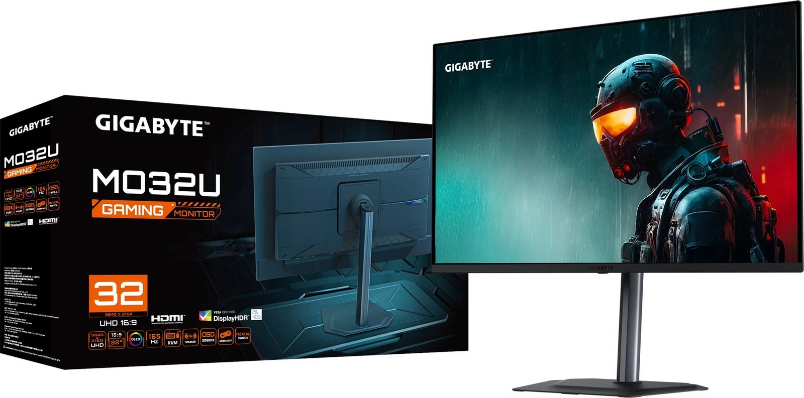 Monitor gaming Gigabyte MO32U, 32 inç, OLED, 4K, 165Hz, i zi