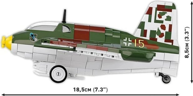 Set ndërtimi Cobi Messerschmitt Me 163B Komet, 543 pjesë, me figurë pilote, shumëngjyrësh
